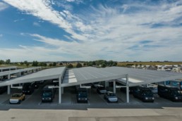 Rivian Solar Charging Yard